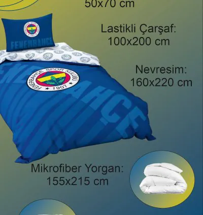 Set de Dormir Individual Fenerbahçe Logo Azul Marino 4