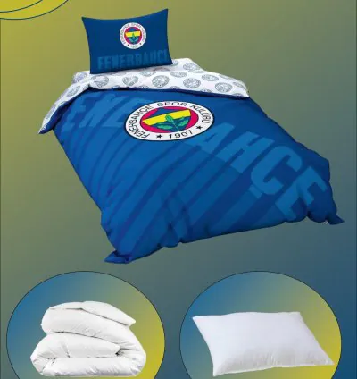 Taç Fenerbahçe Navy Logo Single Sleep Set - Quilt + Pillow