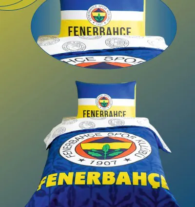 Tac Fenerbahce Односпальный Комплект для сна с Логотипом Palamut  - Одеяло + Подушка 3