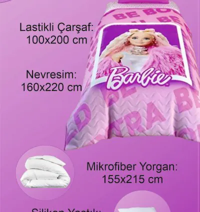 Taç Barbie Licensed Single Sleep Set - Quilt + Pillow