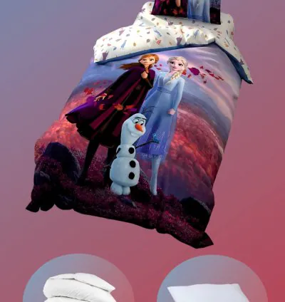 Taç Frozen Licensed Single Sleep Set - Quilt + Pillow