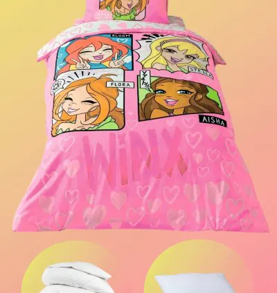 Taç Winx Girls Club Licensed Single Sleep Set - Quilt + Pillow