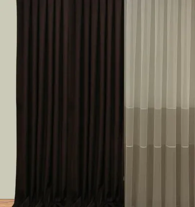 Tenda in Lino Marrone Scuro | Madame Dower Eclipse 5