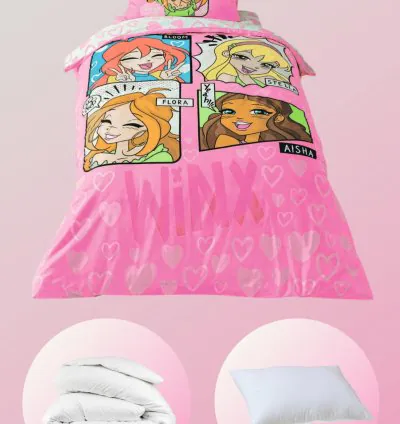 Taç Winx Girls Club Single Licensed Kids Bedding Set