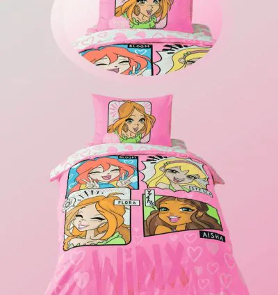 Taç Winx Girls Club Single Licensed Kids Bedding Set