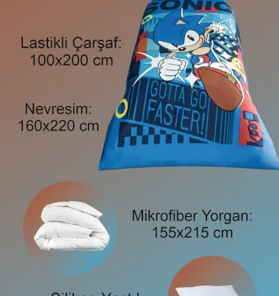 Juego de Cama Sonic Classic Licenciado 4