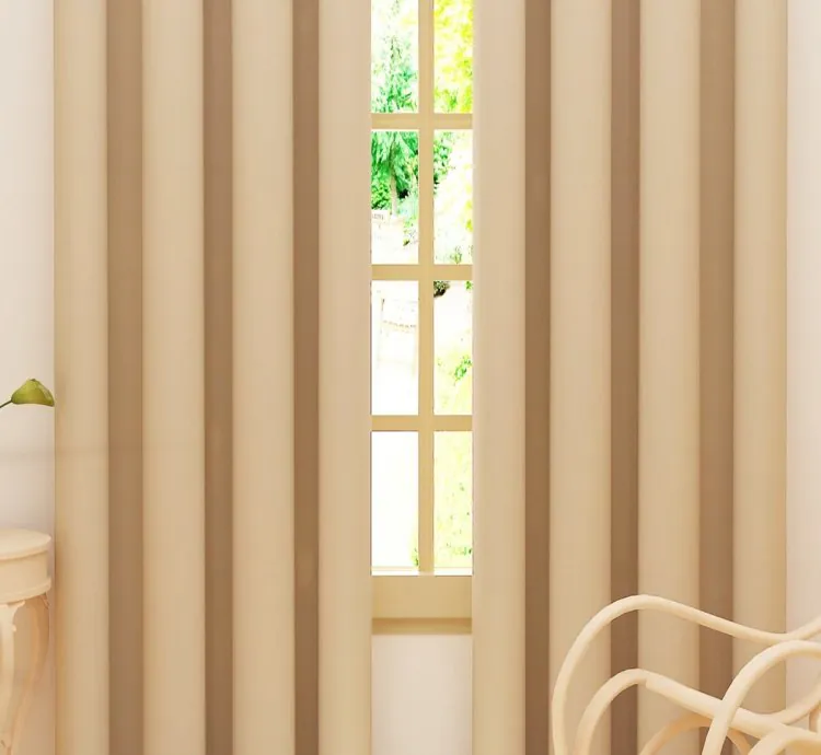 Cortinas Terciopelo Narden V02 Beige - Hechas a Mano Dimout