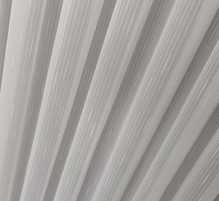 Tenda Voile Shantung Rigata Spina di Pesce