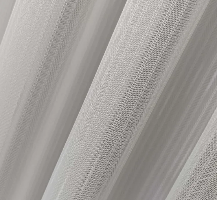Tenda Voile Shantung Rigata Spina di Pesce