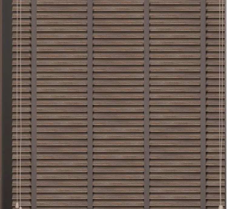 Patterned Wood Color Venetian Blind