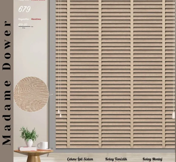 Patterned Sand Beige Venetian Blind