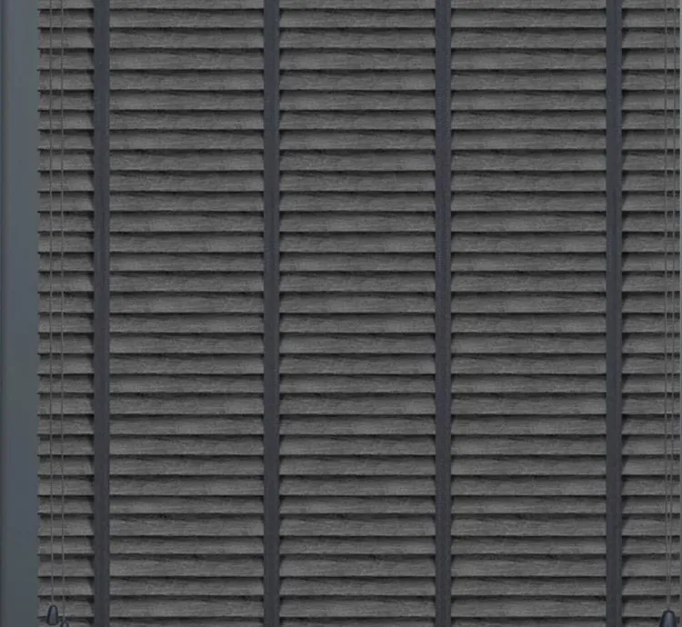 Patterned Dark Grey Venetian Blind