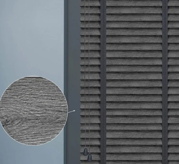 Patterned Dark Grey Venetian Blind
