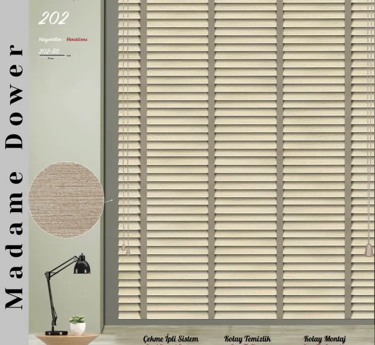 Striped Cream Venetian Blind