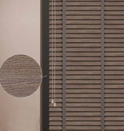 Patterned Wood Color Venetian Blind 4