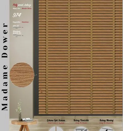 Striped Straw Color Venetian Blind 4