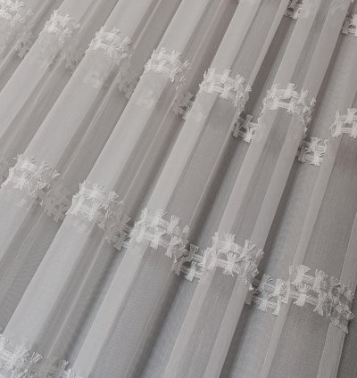 Tenda Voile Crepe (Spina di Pesce) - Piega Fitta 1x3 | Antracite