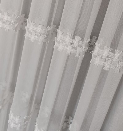 Tenda Voile Crepe (Spina di Pesce) - Piega Fitta 1x3 | Antracite