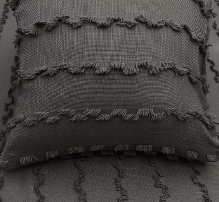 Voilage Tissage Acier - Pli Serré 1x3 | Anthracite