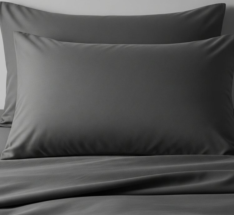 Lino Koleksiyon Koyu Gri Keten 50x70 cm 2’li Yastık Kılıfı – Özel Dikim, Lino Fon Perde Uyumlu