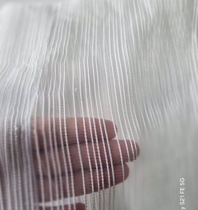 Çizgili Tül Perde 100x250 cm - 1x2 Pile, Sade ve Modern Perde Tasarımı 4