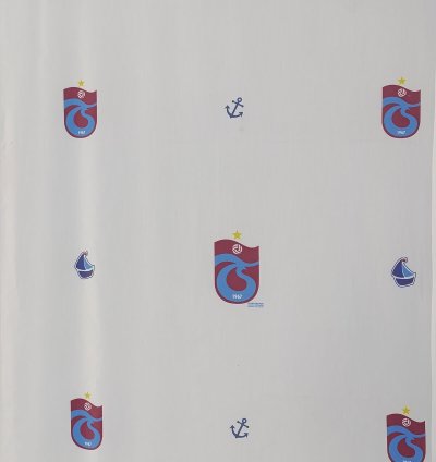 Taç Trabzonspor Lisanslı Fon Perde 140x265 cm – Taraftar Odalarına Özel Bordo‑Mavi Dekor