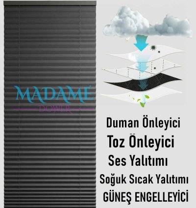 4 Katmanlı Karartma Blackout Plise Perde, Katlanır Cam Balkon PVC Pencere Perdesi 6