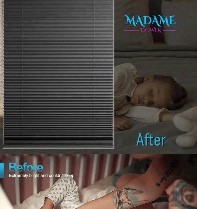 4 Katmanlı Karartma Blackout Plise Perde, Katlanır Cam Balkon PVC Pencere Perdesi 5
