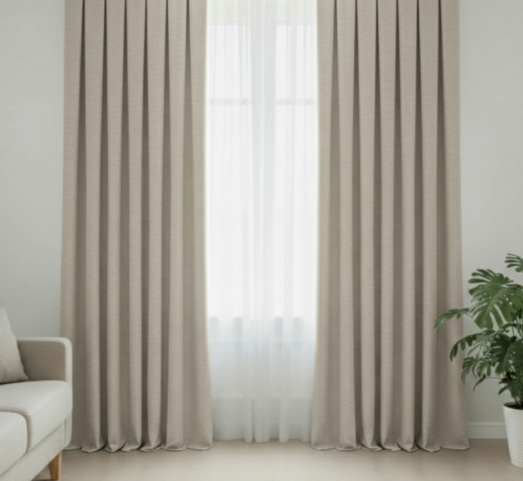 Taç Narden Dark Beige Soft Velvet Curtains - Custom Handmade Dimout