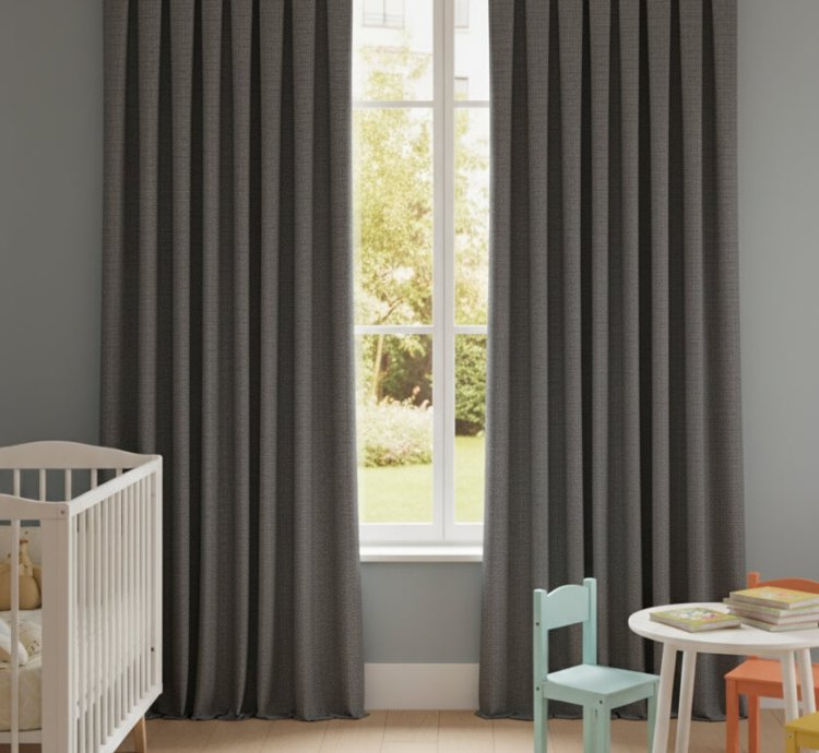 Cortina Taç Narden Modelo Gris Oscuro Suave