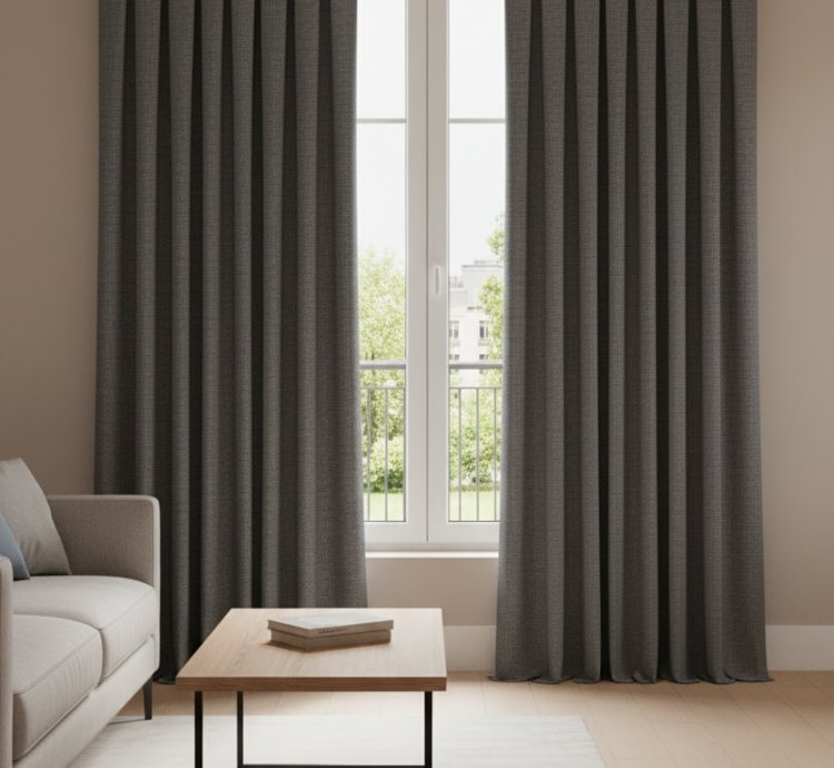 Cortina Taç Narden Modelo Gris Oscuro Suave