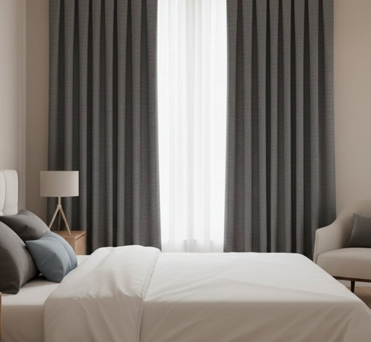 Cortina Taç Narden Modelo Gris Oscuro Suave