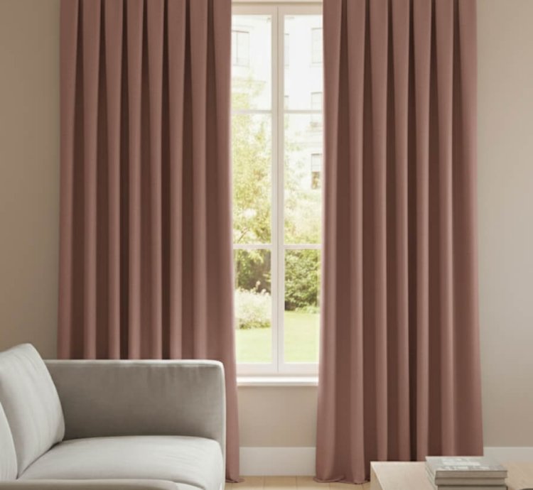 Oudroze Soft Velvet Gordijnen - 100% Handgemaakt & Lichtfilterend