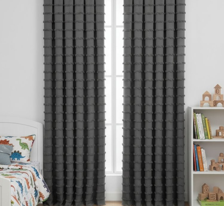Tenda di Sfondo Wave Grigio Scuro Scandinavo