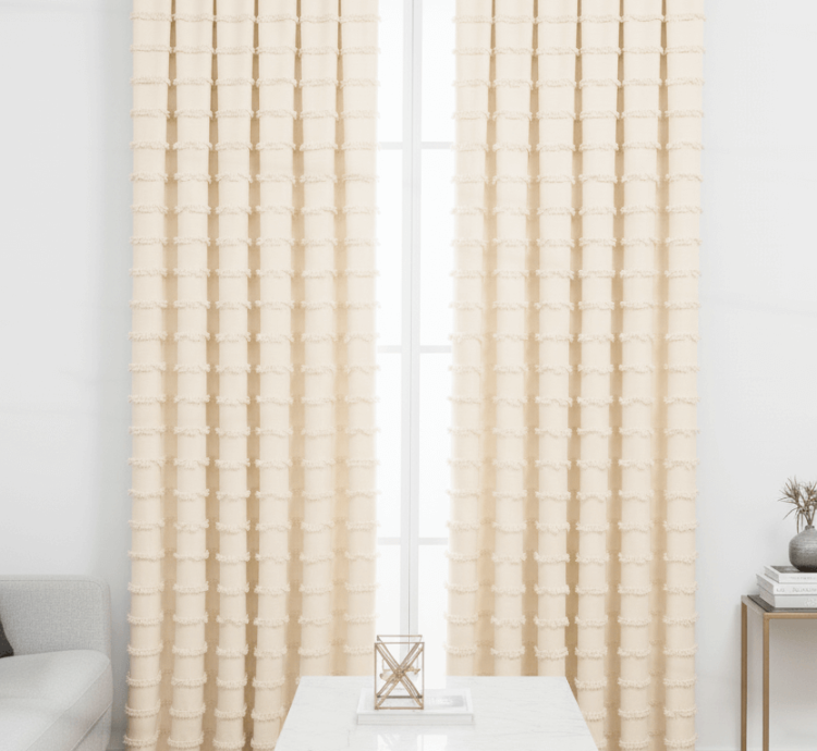 Cortina de Fondo Wave Collection Crema - Pliegue S