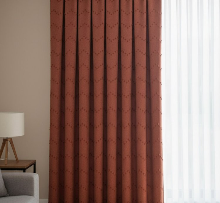 Cortina de Fondo Waves Collection Burdeos