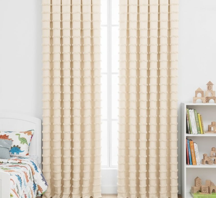 Cortina de Fondo Wave Collection Crema - Pliegue S