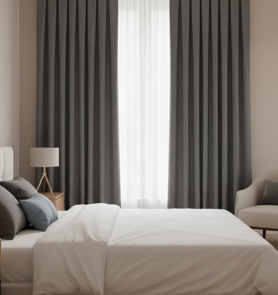 Cortina Taç Narden Modelo Gris Oscuro Suave 4