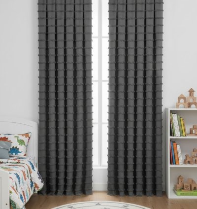 Tenda di Sfondo Wave Grigio Scuro Scandinavo 4
