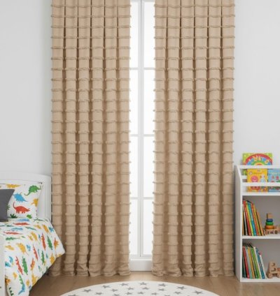 Draperie de Fundal Bej Scandinav Colecția Wave 4