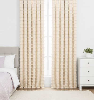 Cortina de Fondo Wave Collection Crema - Pliegue S 3