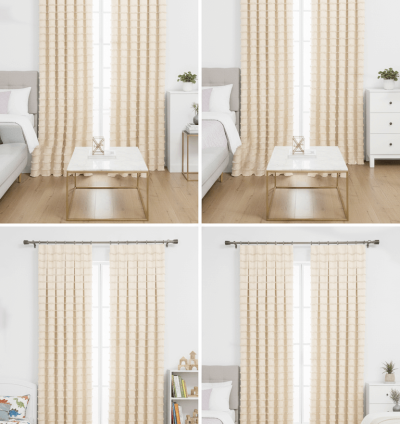 Cortina de Fondo Wave Collection Crema - Pliegue S 4