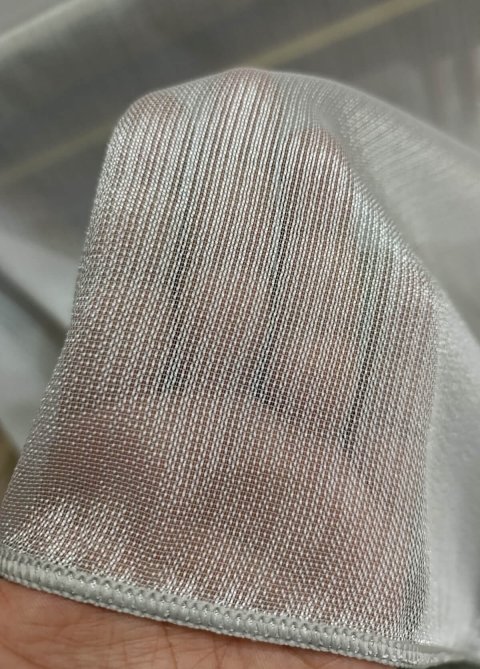 Glamour Grey Sheer Curtain - Non-Wrinkle & Weighted Hem - Elegant Drape Custom Size 4