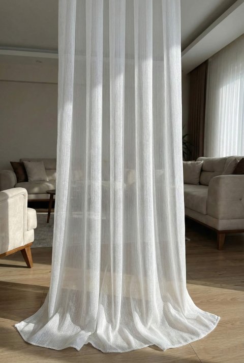 Tenda in Tulle Glamour Serie 600 – Texture a Rete – Ecru – No Stiro [V-1]