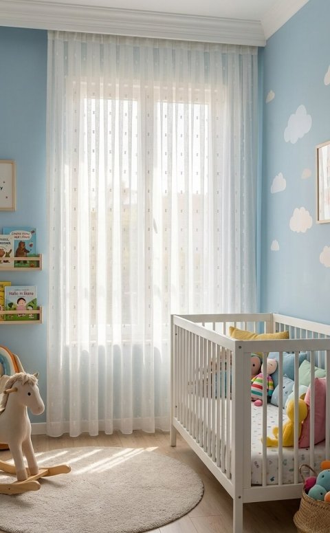Lina Faux Linen Sheer Curtains - Wrinkle Free Textured Drapes - Scandi Style Soft White 5