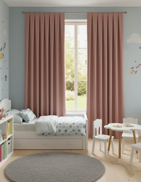 Oudroze Soft Velvet Gordijnen - 100% Handgemaakt & Lichtfilterend 3