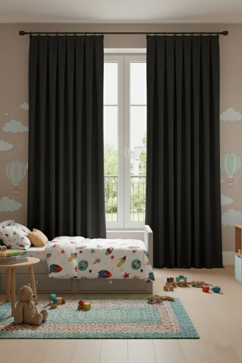Cortinas Terciopelo Taç Narden Negro - Hechas a Mano Dimout 4