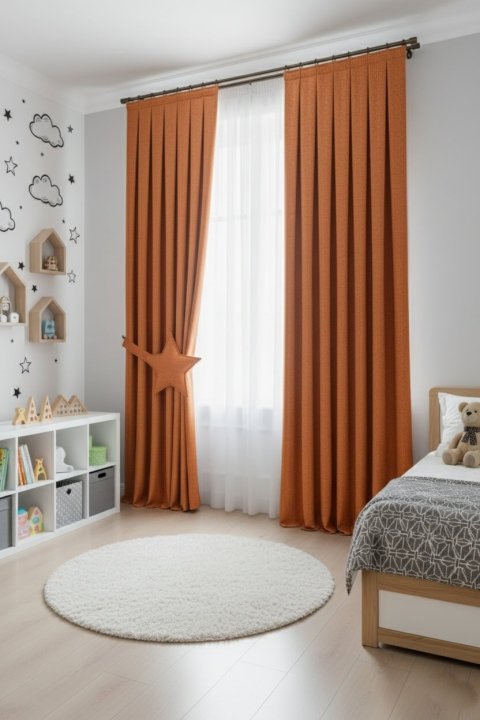 Cortinas Terciopelo Taç Narden Terracota - Hechas a Mano Dimout 5