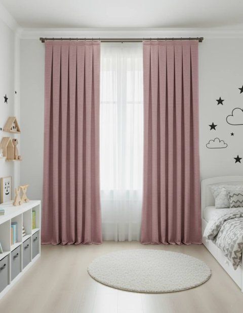 Cortinas Terciopelo Taç Narden Rosa Palo - Hechas a Mano Dimout 4