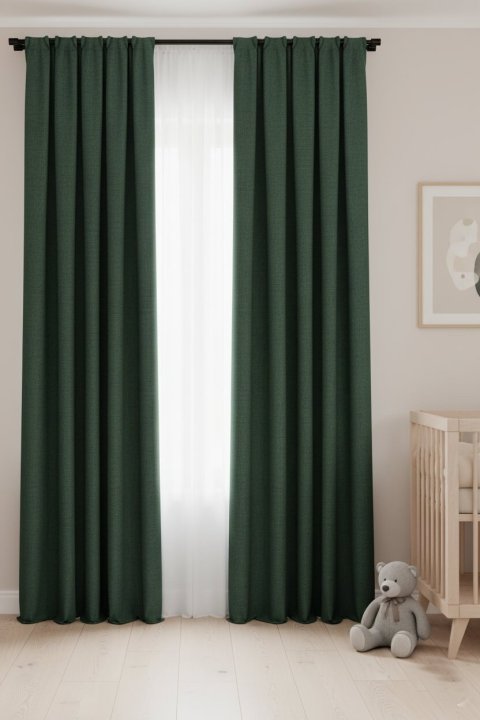 Taç Narden Grass Green Soft Velvet Curtains - Custom Handmade Dimout 6